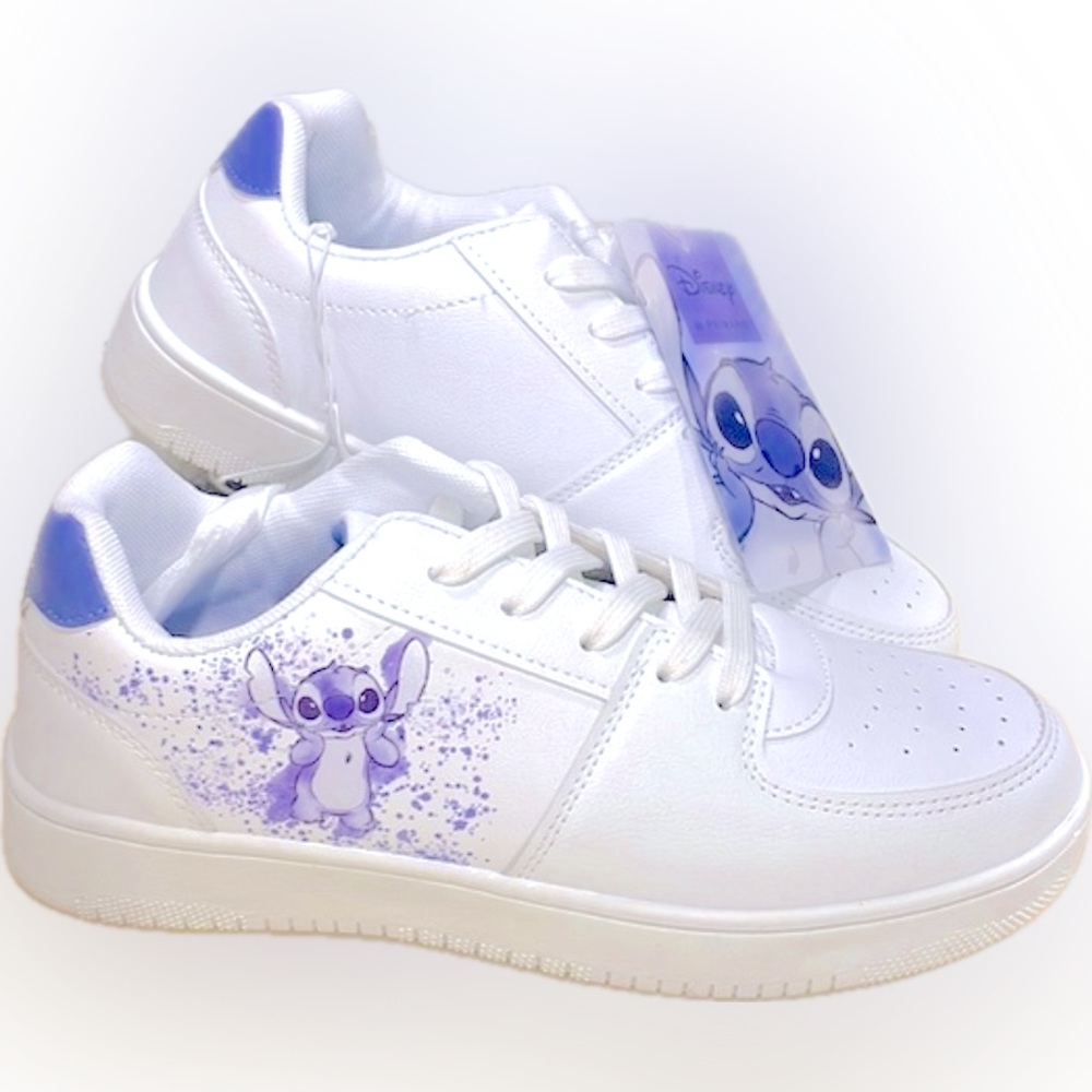🆕 Disney Stitch Ltd Edition Periwinkle Paint Splatter Low-Top Sneakers